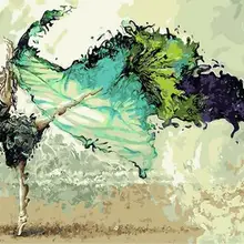 Рамка «сделай сам» картина по номерам абстракция танцор Рисунок Живопись акриловая ручная роспись для домашнего декора 40x50 Настенная картина