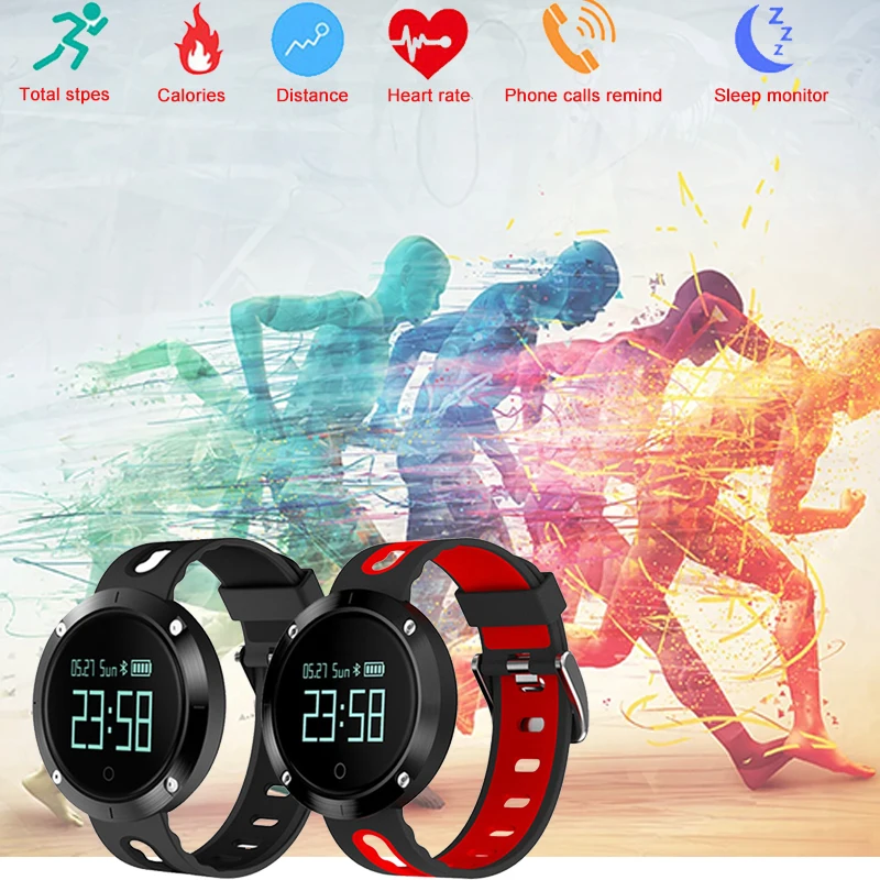 

DM58 Bluetooth Sports smartband Wristband Heart Rate Smart Band Blood Pressure Monitor Heart Rate smart bracelet PK mi band 2#C0