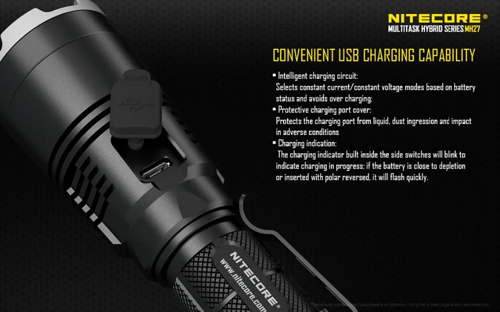 Equipamento de Busca Caixas de Lanterna Kit de Caça Topsale Nitecore Light Cree Xp-l hi v3 Mh27 Militar Lanterna 1000 Lms 4xleds 3 Luzes e Iluminação
