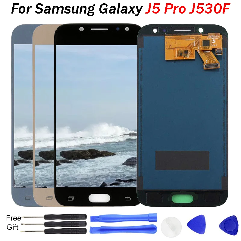 

For samsung j5 2017 lcd J530 J530F J530M LCD Display Touch Screen Digitizer Assembly With Brightness Adjustment J5 Pro Display