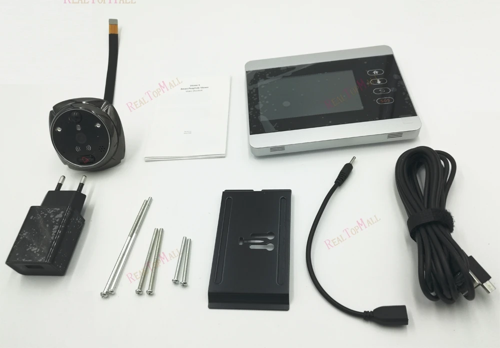 Package Intercom Door Viewer 4"  LCD Color Screen Door Bell Viewer IR Night Door Peephole Camera Photo/ Digital Door Camera 