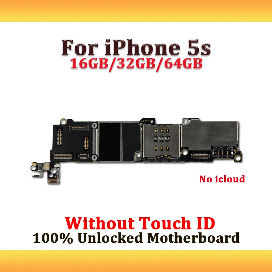 

Clean icloud Motherboard For iphone 5s Motherboard Without Touch ID,Unlocked For iPhone 5s With IOS System Logic Main Board