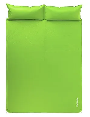 Naturehike Автоматическая надувная подушка для 2 человек с подушками Оксфорд губка из ПУ удобный влагозащитный туристический коврик для двух - Цвет: Fruit Green