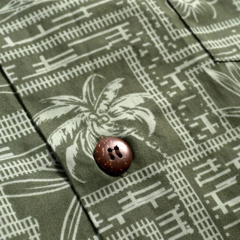 Повседневная мужская рубашка размера плюс с коротким рукавом, мужские пляжные рубашки с принтом, Гавайские рубашки из хлопка A1394