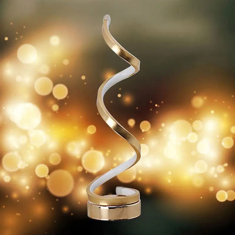 Eu Plug Led Table Lamp Modern Creative Spiral Design Minimalist Lighting Dimmable Floor Desk Lamp Great For Living Room