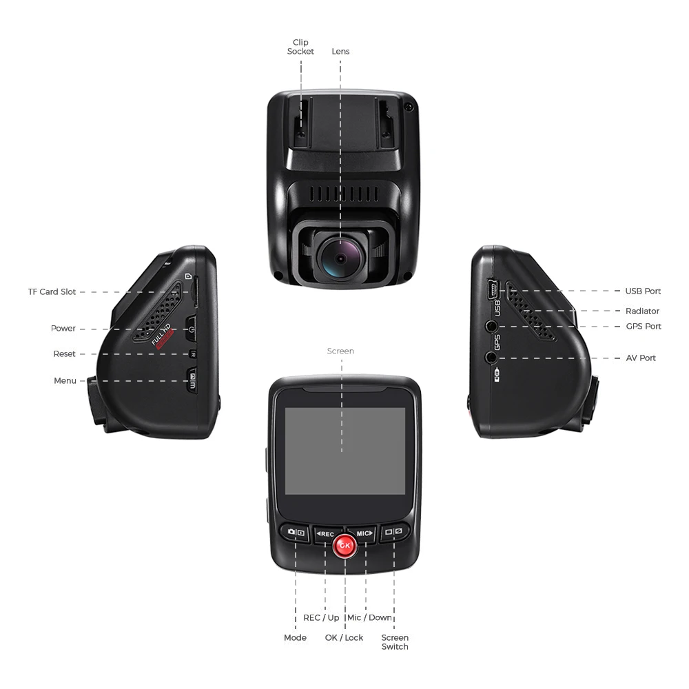  Freiheit T690C Novatek 96663 Auto DVR GPS Logger Auto Dash Cam 170 Grad 2160 P UHD G-Sensor Kamera 