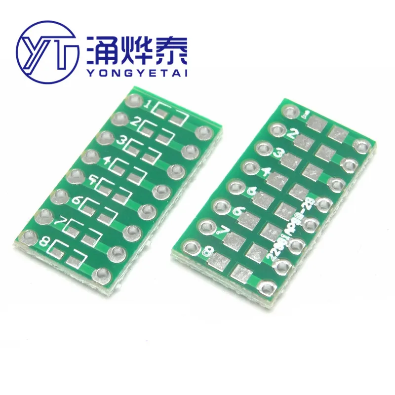 YYT 20PCS Patch to inline 0805 0603 0402 SMT to DIP capacitor Resistor LED SMT adapter board