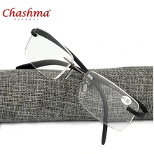 Chashma бренд Lesebrille TR90 очки лупа без оправы ультра светильник очки Рамка очки для чтения с Чехол диоптрий 1,5