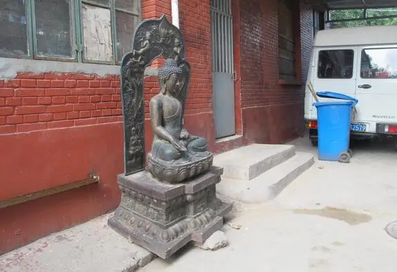 Огромный Тибет Буддийского Классическая Бронзовый Шакьямуни Шакьямуни RuLai Статуя Будды