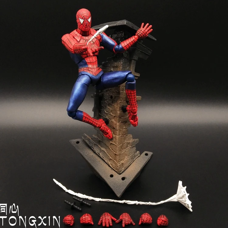 

15cm Spiderman Series Spider-Man PVC Scene Action Figure Collectible Model Toy