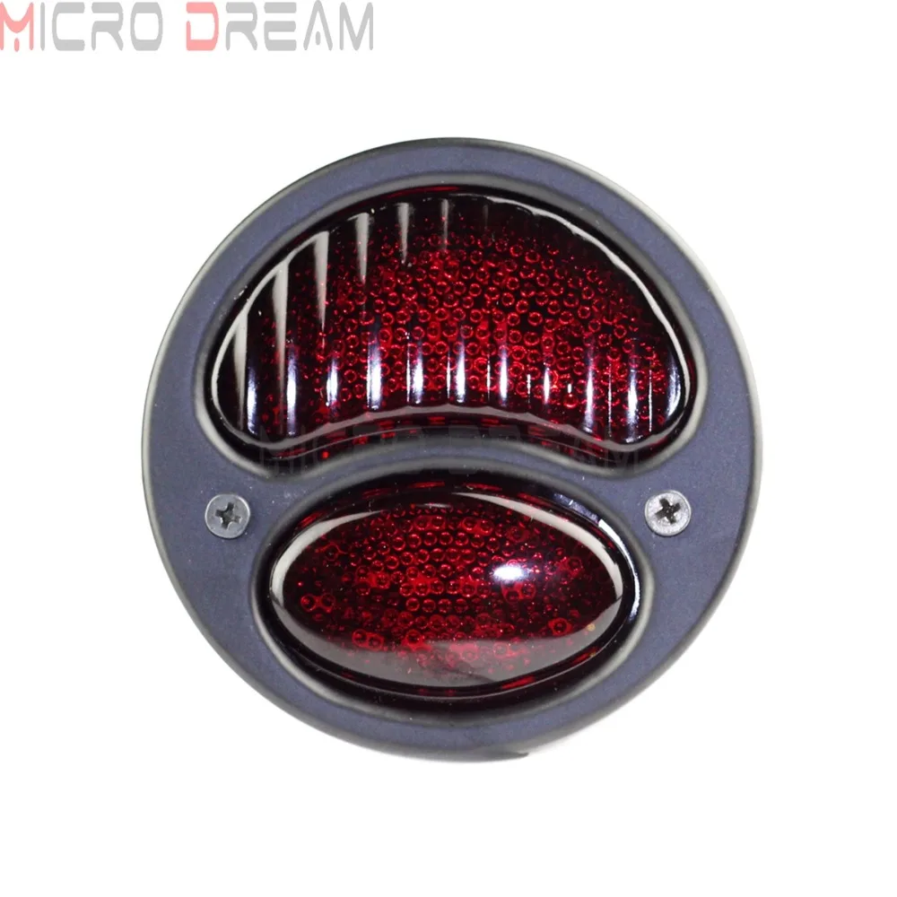 Дымчатый/Красный 12 В мотоциклетный винтажный светодиодный тормозной задний светильник для Harley Cafe Racer Bobber Chopper Duolamp задний стоп ходовой светильник s