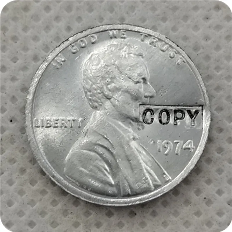 1974 алюминий Lincoln пшеничный цент Пенни КОПИЯ монета Безвалютные монеты  | Безвалютные монеты -4000011516082