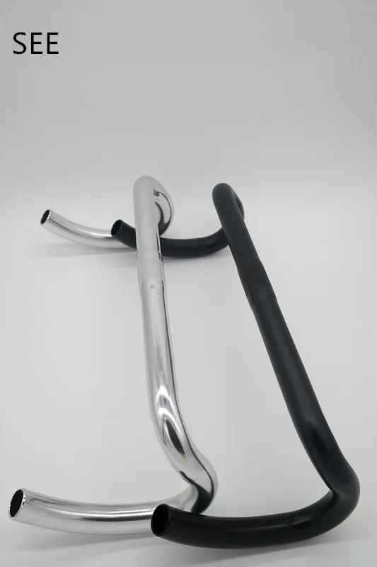 In lega di alluminio bici da corsa su strada della bicicletta bent manubrio  25.4 */420 millimetri rottura vento piegato curva Interna di allineamento  di alta qualità|bent handlebar|bicycle racing handlebarsracing bicycle  handlebars -