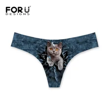 FORUDESIGNS/бикини Низ купальника Мужские Шорты для купания Для женщин Kawaii в ковбойском стиле с принтом кота стринги купальник сексуальный плавательный костюм, шорты для плавания, Для женщин