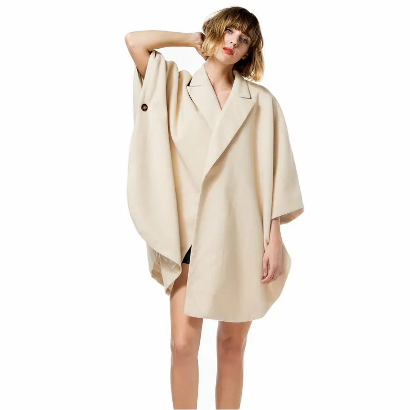 De Unique Tempérament Manteau Longue Femme Automne Mode Bouton Laine Nouvelle Coat Arrivée Hiver Occasionnel Femmes ZuPXik