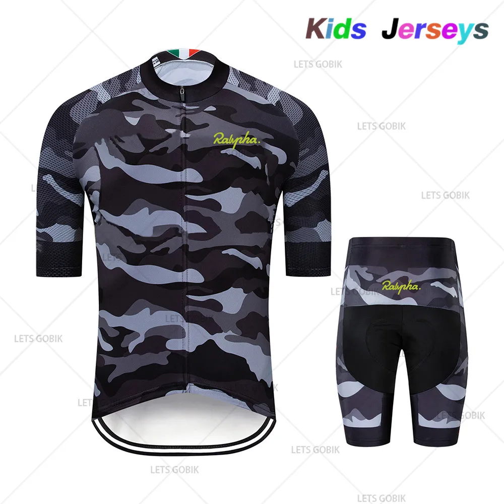 

SPECIALIZEDING Cycling Clothing Kid's MTB Bike Clothes Quick Drying Camouflage Bicycle Wear Short Sleeve Cycling Jersey Set