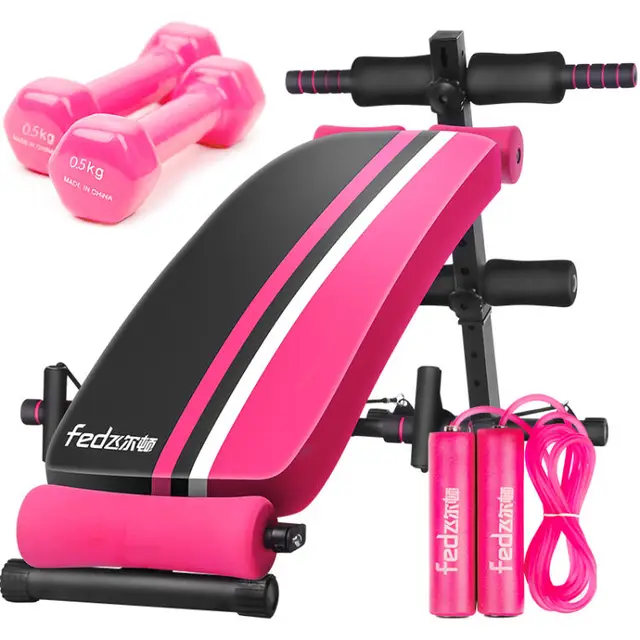 Cheap Household foldable abdominal exerciser bench for women Foam Grip Foam headrest 5 adjustable gear LCD display Weight load 300kg