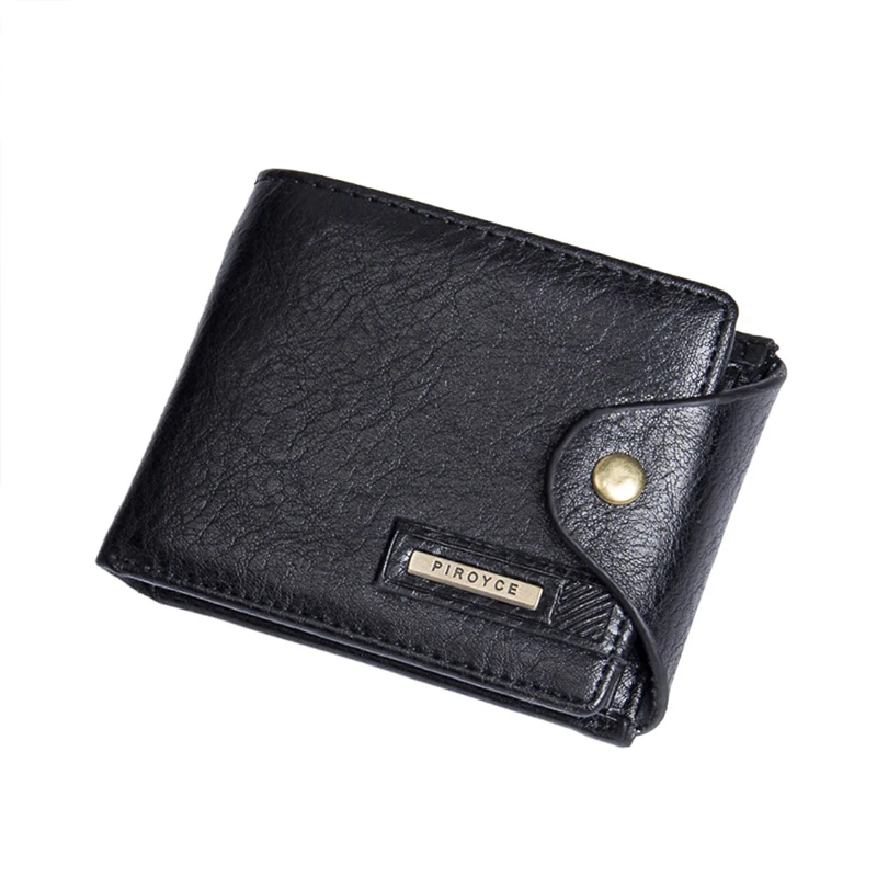 

Small Man Wallet, Solid Coin Purse Zipper PU Leather Brand Men Wallets, Short Bifold Purses, Card Holders, Standard Wallets Male