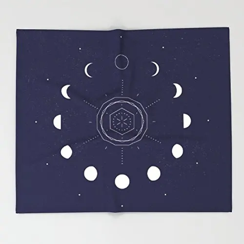 Moon Phases Throw Blankets 68" x 80" Blanket Warm Flannel Plaid Travel