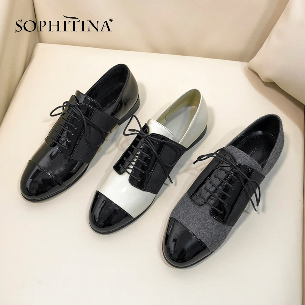SOPHITINA/Новый стильный низкий каблук Женская обувь на плоской подошве Модная