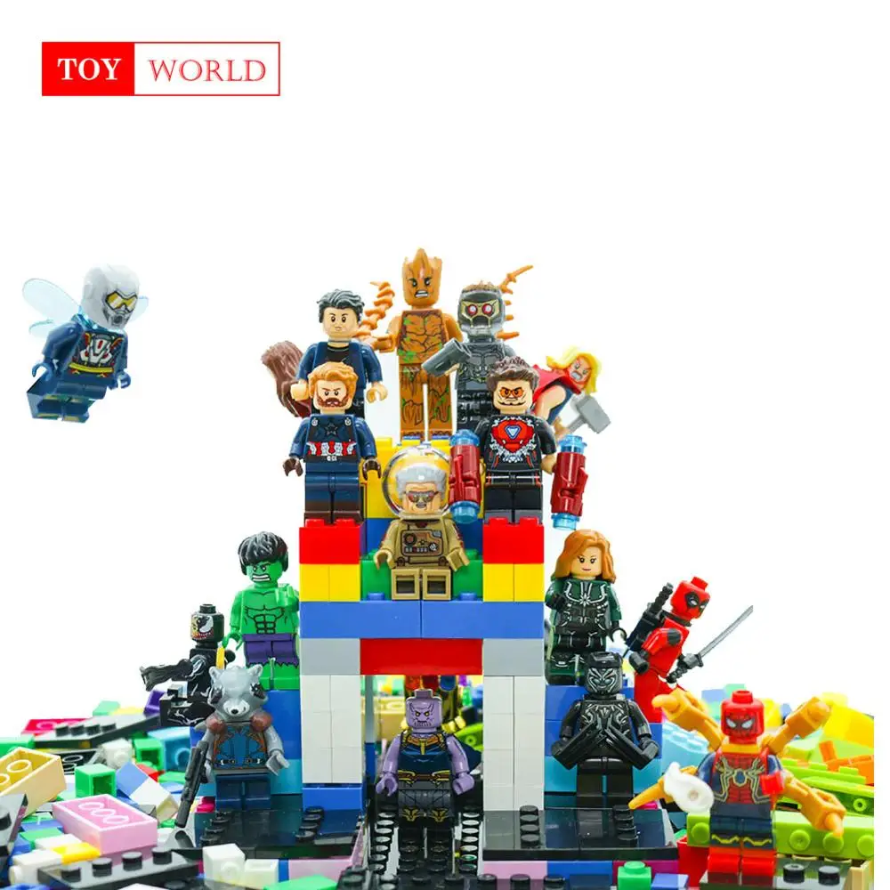 

Legoingly Avengers endgame model Building Blocks Iron Man Thanos Captain America Spider-Man mini brick figures kid toy gift