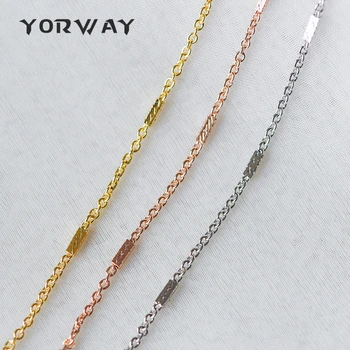 

1 meter, Gold/ Silver/ Rose Gold Cable Chains with Square Tube, Real Gold/ Rhodium plated Brass Designer Chain (#LK-176)
