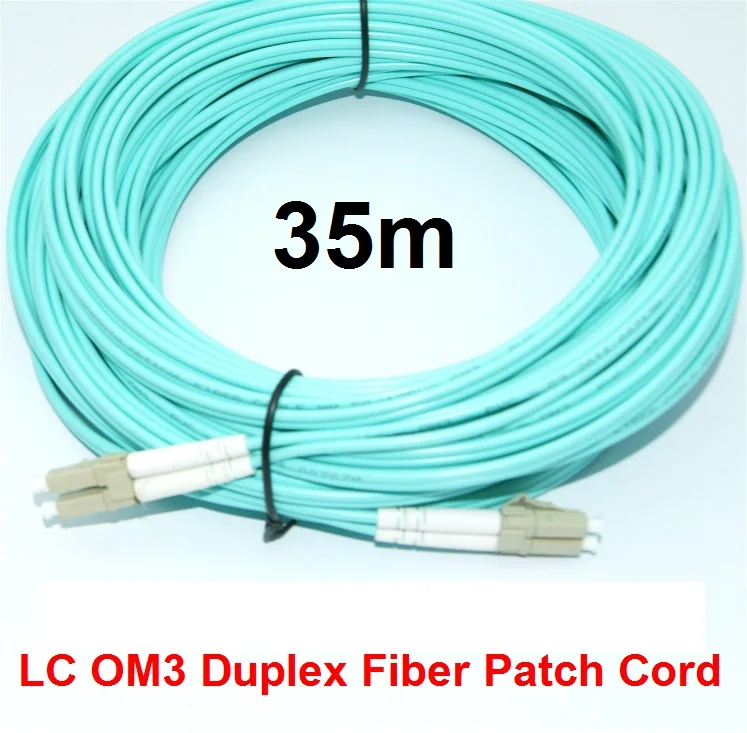 35m LC-LC LC/UPC-LC/UPC многомодовый OM3 волоконный кабель дуплексный волоконно-оптическая