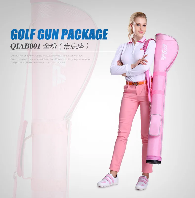 Pgm QIAB001 الصف pu حامل بندقية حقيبة الرجال والنساء مصمم جلدية جولف الحقيبة sacoche أوم golfbag الصندوق المحمولة المياه مقاومة