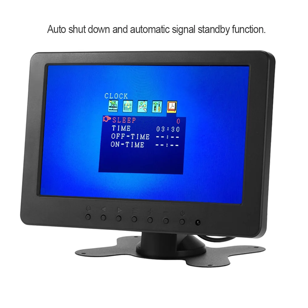 S701 7 дюймов TFT LCD монитор экран 16:9 1024*600 BNC AV видео аудио для ПК безопасности VCD DVD EU US