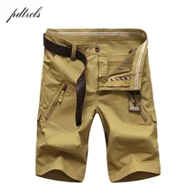 Новые высококачественные военные модные стиль сафари однотонные мужские короткие брюки летние повседневные на молнии карманы мужские карго шорты