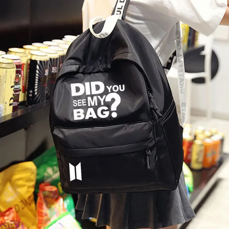 

Nieuwe Kpop Bangtan Jongens Groep Hetzelfde Canvas Student Tas Mode Rugzak 3 Kleuren Deed Je Mijn tas