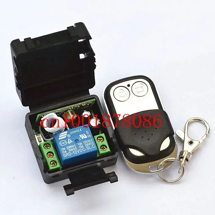 

DC 12v 10A relay 1CH wireless RF Remote Control Switch Transmitter Receiver FOR 12V CAR LED LIGHT lamp door