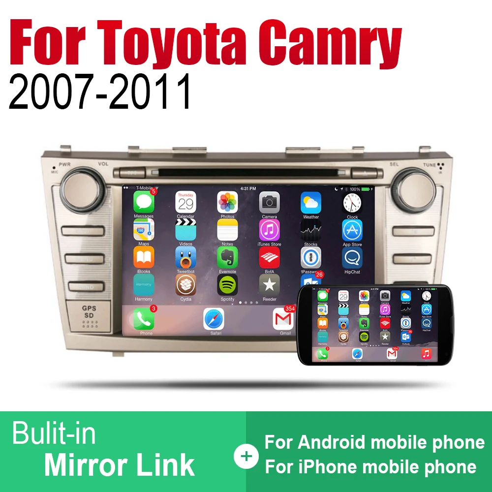 Excellent ZaiXi Android Car DVD GPS Navi for Toyota Camry 2007~2011 player Navigation WiFi Bluetooth Mulitmedia system audio stereo EQ 4