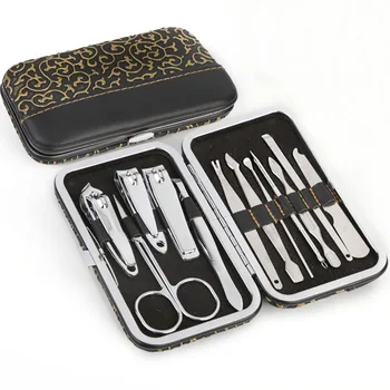 

Hot Selling 12 in 1 Nail Clipper Kit Nail Care Set Pedicure Scissor Tweezer Ear Pick Utility Manicure Set Tools @ME88
