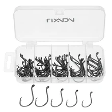 76 шт. рыболовные крючки из нержавеющей стали Anzuelos колючей крюк рыболовные аксессуары с коробкой смешанный Размеры крючки 4/0#-#1