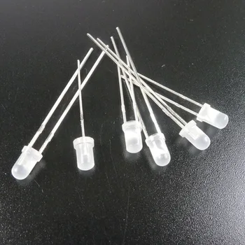 

1000pcs 3mm LED Diode DIY Light Emitting Diode 20mA 3V Diffused Round Top White Red Yellow Blue Green Orange