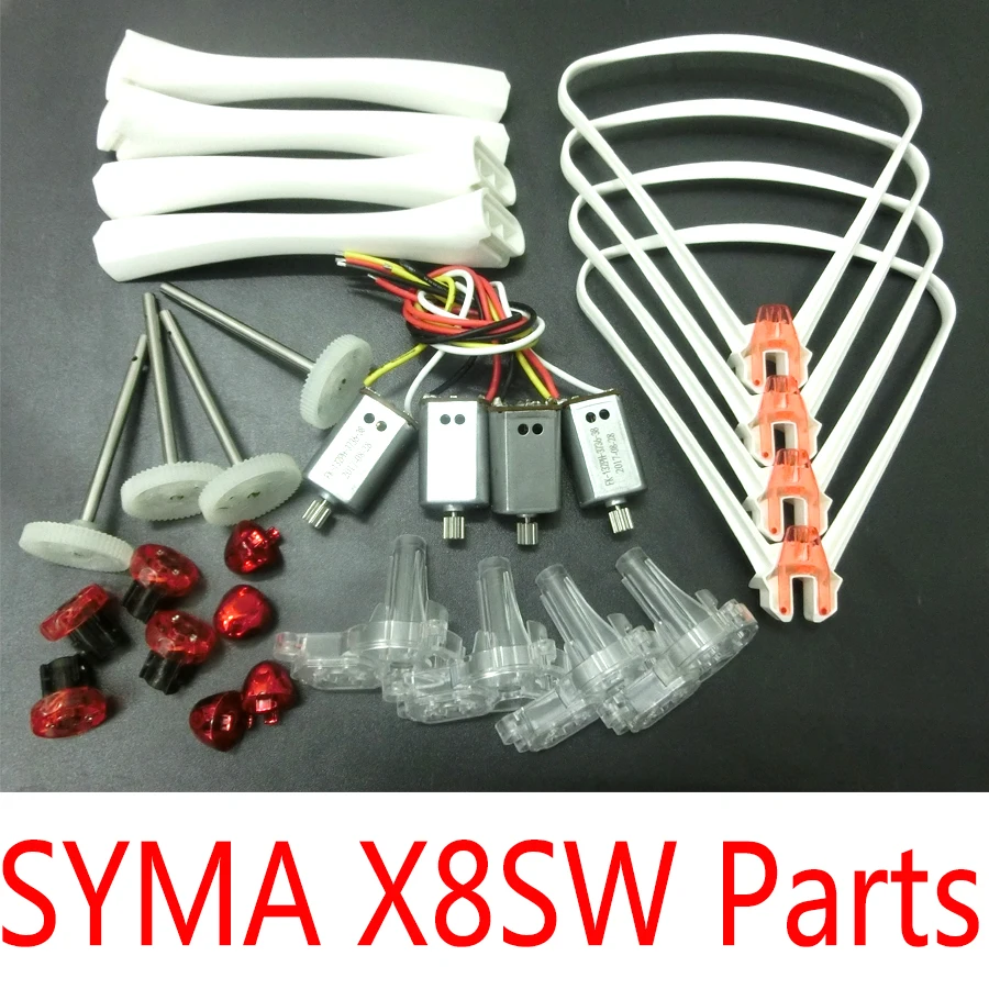 

SYMA X8SC X8SW X8PRO Original Parts Motors Gears Landing Gear Tripod Protective Frame Cover Engines Set Replacement Kits