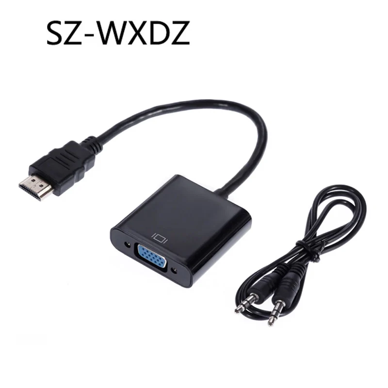 SZ-WXDZ HDMI к VGA кабель мужчин и женщин видео аудио конвертер адаптер HDMI VGA 1080 p для Xbox 360 PS4 ПК ноутбука ТВ черный белый