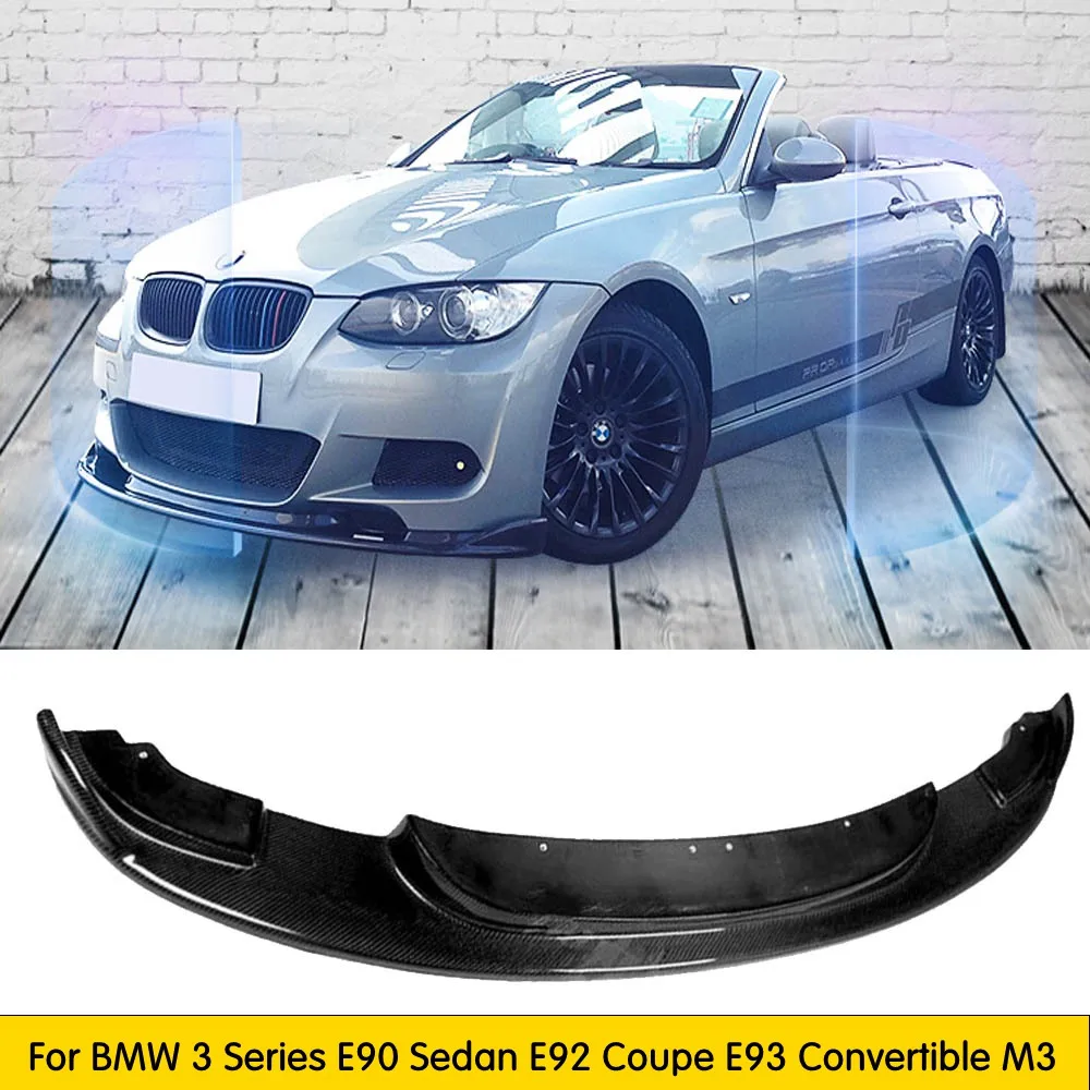 E90 E92 E93 M3 HM Style Carbon Fiber Front Bumper Lip Diffuser for BMW