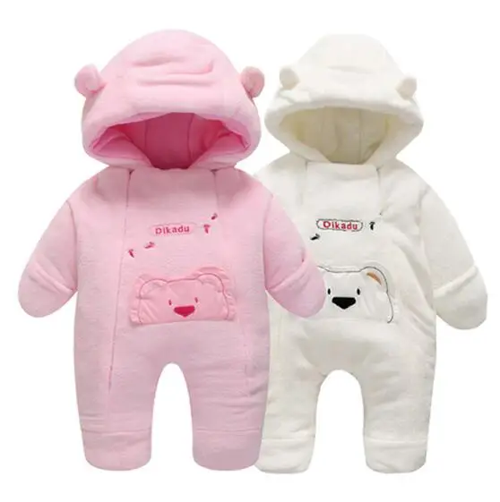

new 2018 hot sell winter thick cold-proof warm Baby Romper High quality newborn overalls