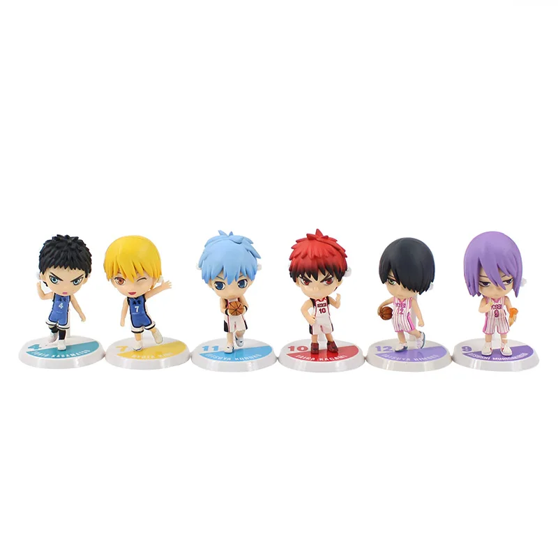 6 шт./лот баскетбольные фигурки Kuroko's Kise Ryota Kagami Taiga atсуши Himuro Tatsuya Yukio Kuroko no Basuke