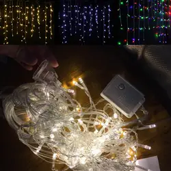 Разъем 5 м x 0,4 м 0,5 м 0,6 м светодиодный занавес сосулька гирлянды светодиодные сказочные огни Рождественские лампы Сосулька огни Xmas