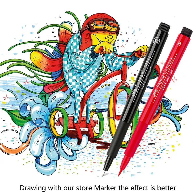 Faber Castel Pitt Micron Liner Pen Artiste Manga Professionnel Dessin Lignes Encre Noire Fineliners Croquis Marqueur Stylos Pour étudiant