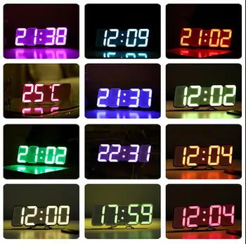 

Wall Clock Watches Digital Clock Gift For Friend Electronic Desk Clock 3D LED Clock Wall Watch