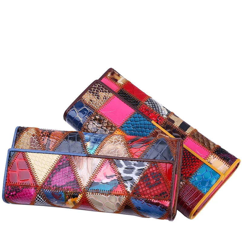 Genuine leather women's wallet Cowhide wallet for women famous brand