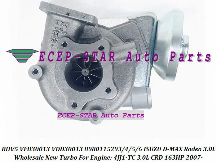 - TURBO RHV5 VIEZ 8980115293 VDD30013 Turbocharger For ISUZU D-MAX For HOLDEN 3.0 CRD 2007- RodeoColorado 4JJ1T 4JJ1-TC 3.0TD 3.0L 163HP (9)