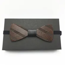 Подарок поступление древесины галстук-бабочка для Для мужчин классические деревянные Bowties Галстуки бабочка свадебные галстуки аксессуары бантом
