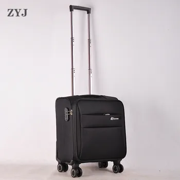 

ZYJ Fabric Business Travel Airplane Rolling Luggages Men Women Suitcase Clothing Carry On Trolley Soft Luggage