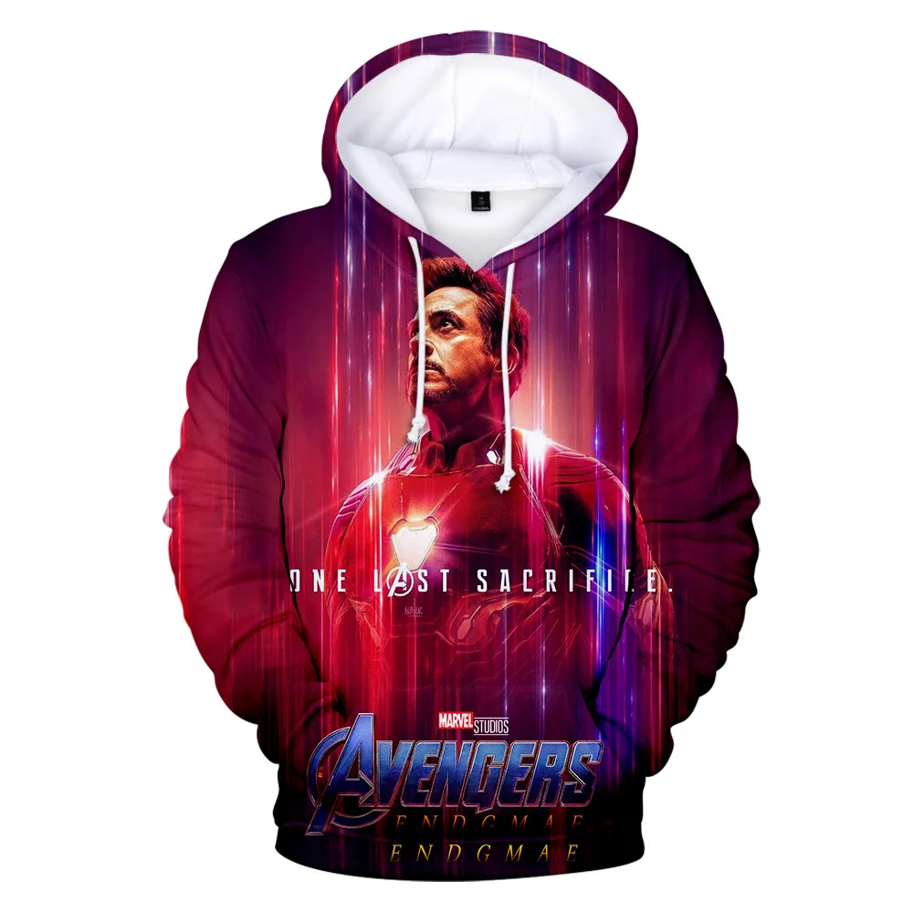 

Avengers Endgame 3D Hoodies Men/women with Pocket Hip Hop Fashion Hooded Men's Hoodies and Sweatshirt Avengers End Game Jacket