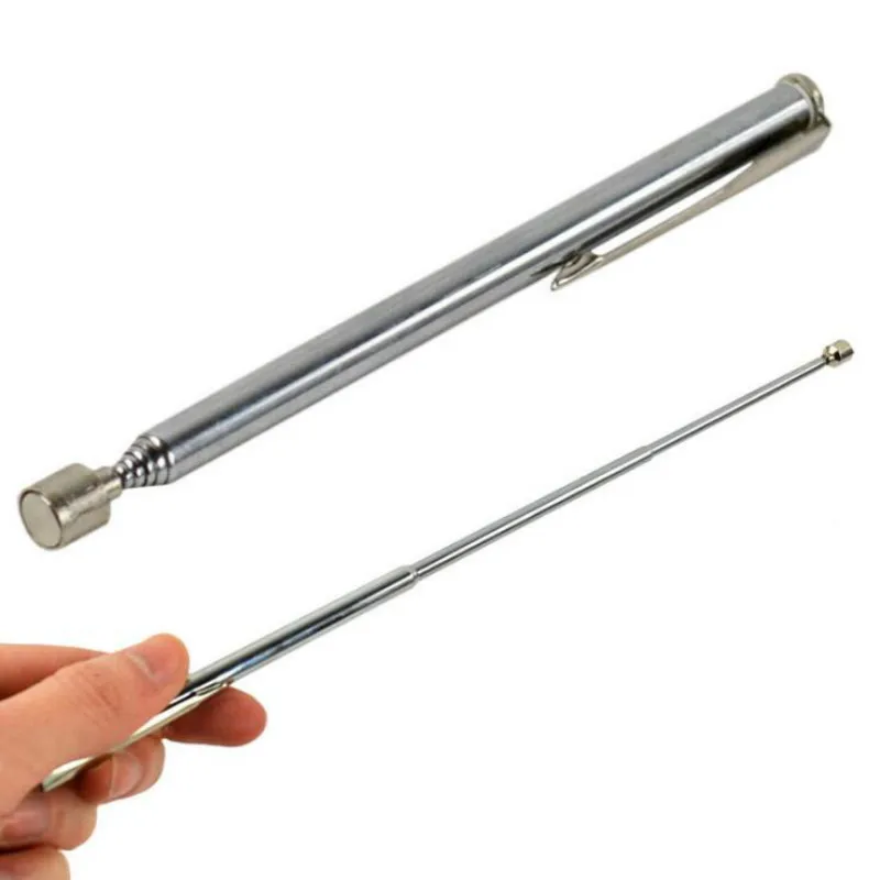 

1pc 2LBs Pen magnet picker Retractable Magnetic Pickup Stainless Steel Magnetic Pen Mounting Picker Tool